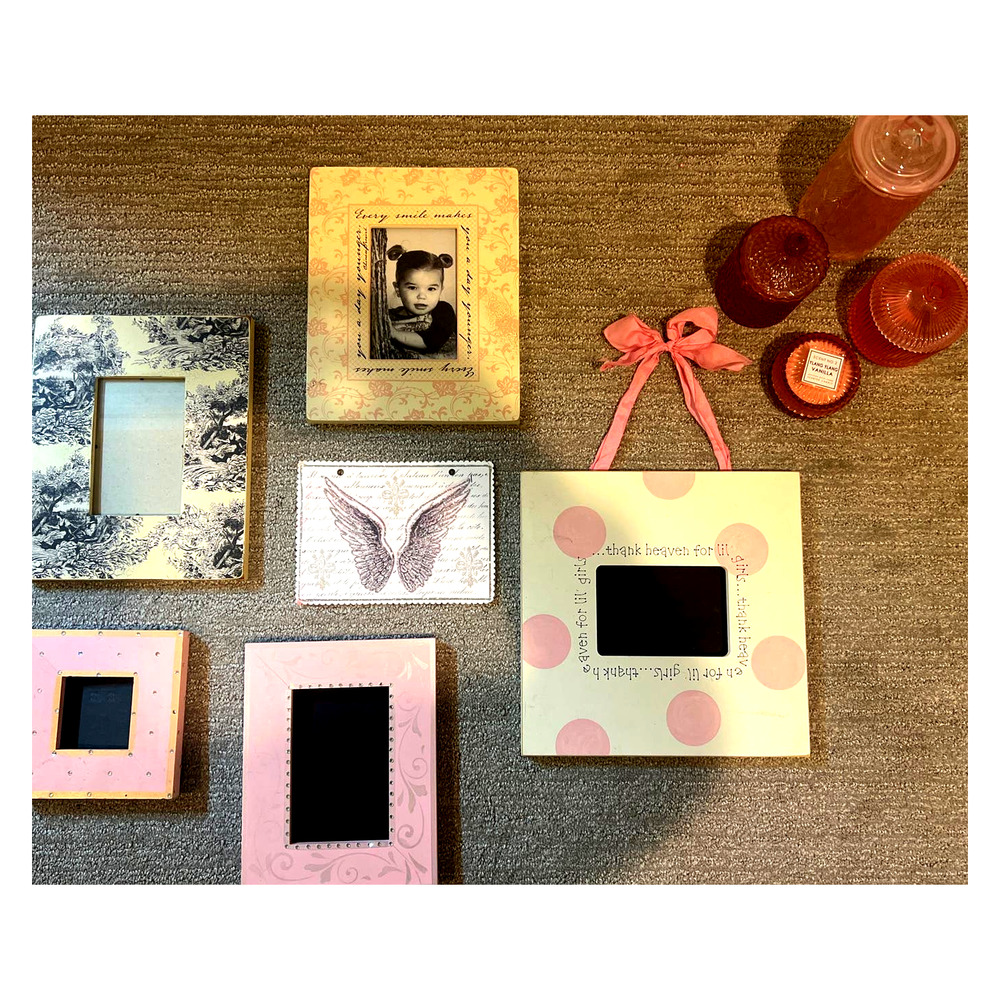Pretty In Pink Girls Room Decor Frames Candle and Accessories